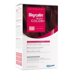 Giuliani Bioscalin Nutricolor Plus 5,6 Mogano Crema Colorante 40 Ml + Rivelatore Crema 60 Ml + Shampoo 12 Ml + Trattamento Fi...