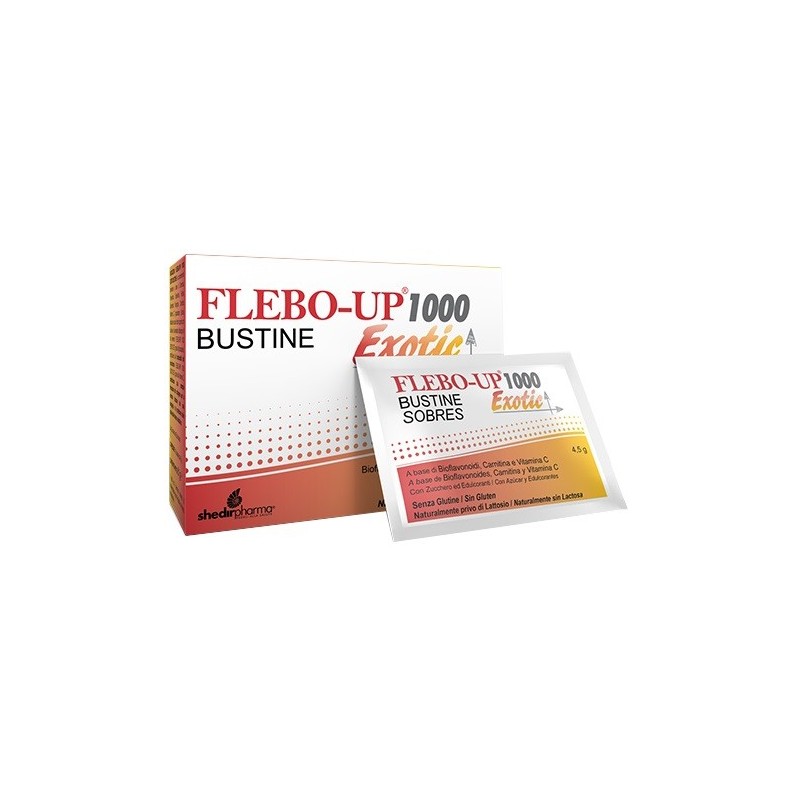 Shedir Pharma Unipersonale Flebo-up 1000 Exotic 18 Bustine - Circolazione e pressione sanguigna - 934862766 - Shedir Pharma -...