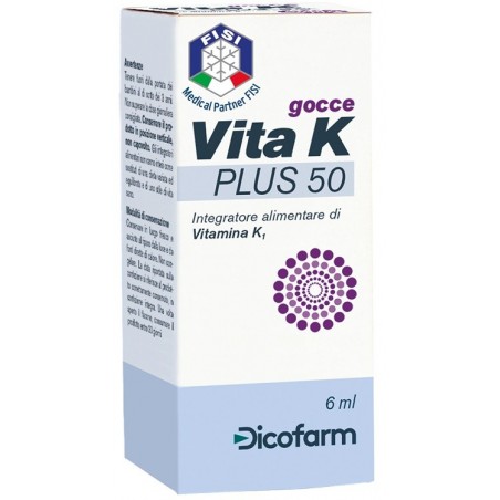 Dicofarm Vita K Plus 50 Gocce 6 Ml - Vitamine e sali minerali - 939372785 - Dicofarm - € 12,59