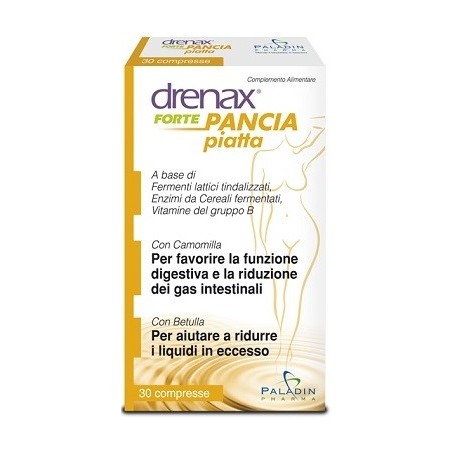 Paladin Pharma Drenax Forte Pancia Piatta 30 Compresse - Integratori per dimagrire ed accelerare metabolismo - 926143405 - Pa...
