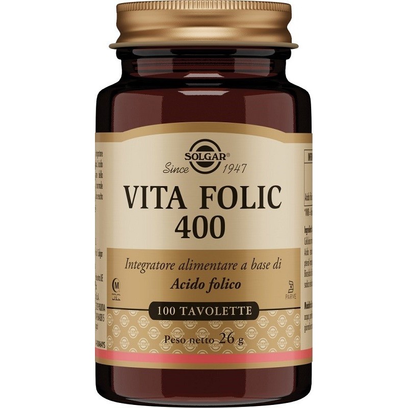 Solgar Multinutrient Vita Folic 400 Acido Folico 100 Tavolette - Integratori di acido folico - 946871252 - Solgar - € 19,60