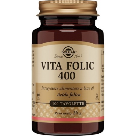 Solgar Multinutrient Vita Folic 400 Acido Folico 100 Tavolette Solgar - 1 Solgar Multinutrient Vita Folic 400 Acido Folico 100 Tavolette Solgar - 1