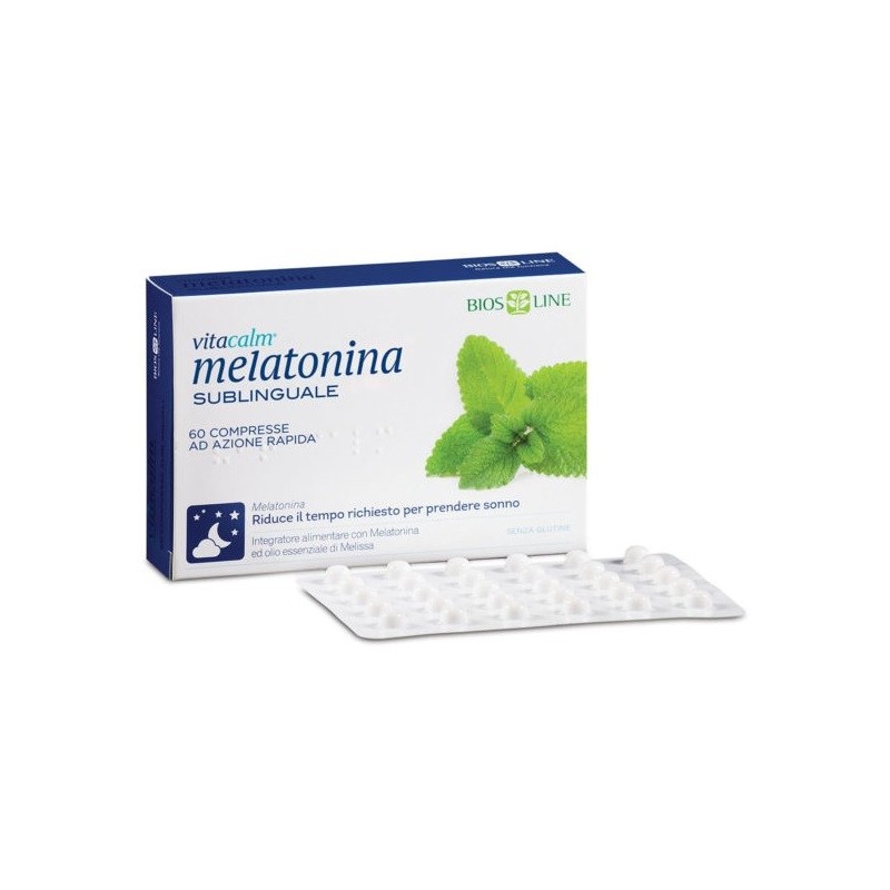 Bios Line Vitacalm Melatonina Sublinguale 60 Compresse 1 Mg - Integratori per dormire - 933633378 - Bios Line - € 8,45