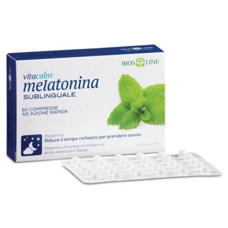 Bios Line Vitacalm Melatonina Sublinguale 60 Compresse 1 Mg - Integratori per dormire - 933633378 - Bios Line - € 8,45