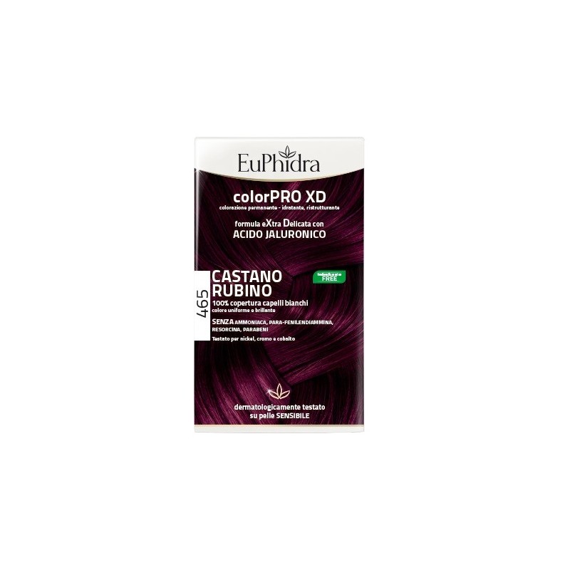Zeta Farmaceutici Euphidra Colorpro Xd 465 Cast Rubino Gel Colorante Capelli In Flacone + Attivante + Balsamo + Guanti - Tint...