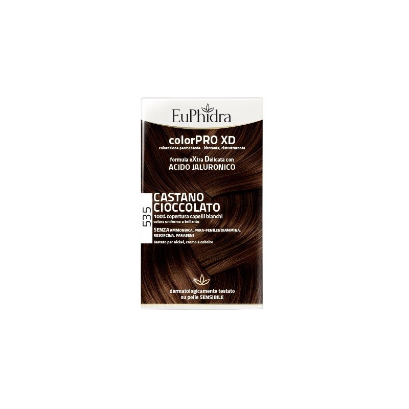 Zeta Farmaceutici Euphidra Colorpro Xd 535 Castano Cioccolato Gel Colorante Capelli In Flacone + Attivante + Balsamo + Guanti...
