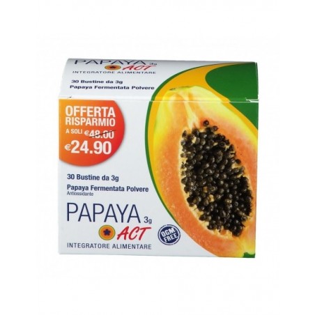 Act Papaya Per Metabolismo Energetico e Difese Immunitarie 30 Bustine Linea Act - 1 Act Papaya Per Metabolismo Energetico e Difese Immunitarie 30 Bustine Linea Act - 1