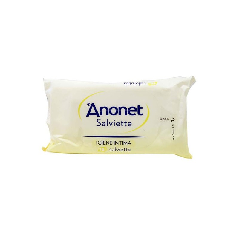 Anonet Salviette Per Igiene Intima 15 Pezzi - Prodotti per emorroidi e ragadi - 930172756 - Anonet - € 3,37