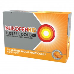 Nurofenkid Febbre E Dolore 100 Mg 24 Capsule Molli Masticabili - Farmaci per dolori muscolari e articolari - 044247120 - Nuro...