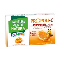 Tantum Verde Natura Junior Propoli e Vitamina C 15 Pastiglie - Prodotti fitoterapici per raffreddore, tosse e mal di gola - 9...