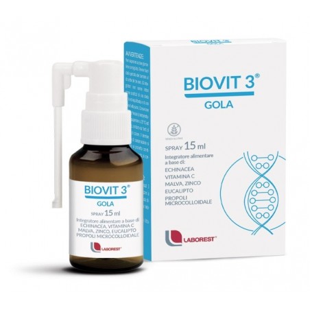 Uriach Italy Biovit 3 Gola 1 Fiala 15 Ml Spray - Prodotti fitoterapici per raffreddore, tosse e mal di gola - 903205906 - Uri...