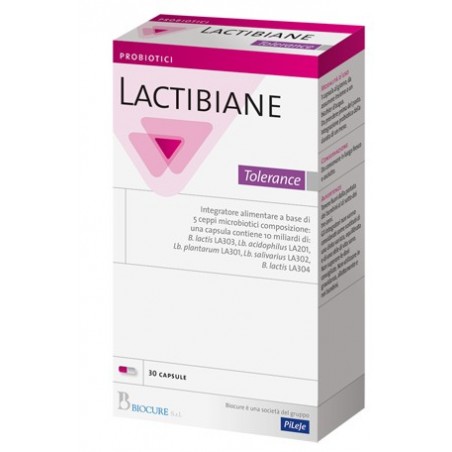 Biocure Lactibiane Tolerance 30 Capsule - Integratori di fermenti lattici - 930547359 - Biocure - € 22,39