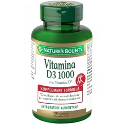 Nature's Bounty Vitamina D3/1000 100 Tavolette Nature's Bounty - 1