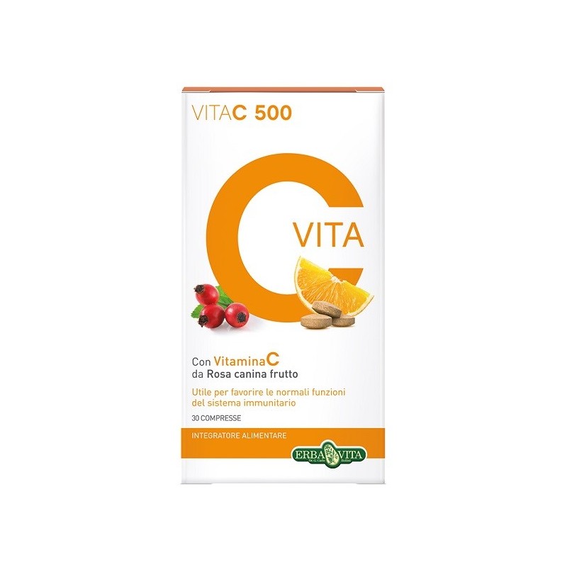 Vita C 500 Integratore per Sistema Immunitario 30 Compresse - Vitamine e sali minerali - 922554302 - Erba Vita - € 5,99