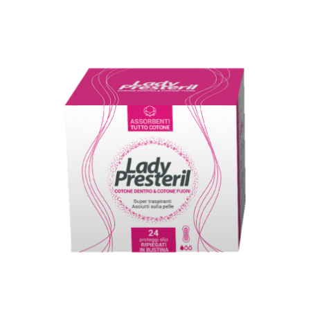 Lady Presteril Proteggi Slip Ripiegati Biodegradabili 24 Pezzi - Assorbenti - 983674452 - Lady Presteril - € 3,99