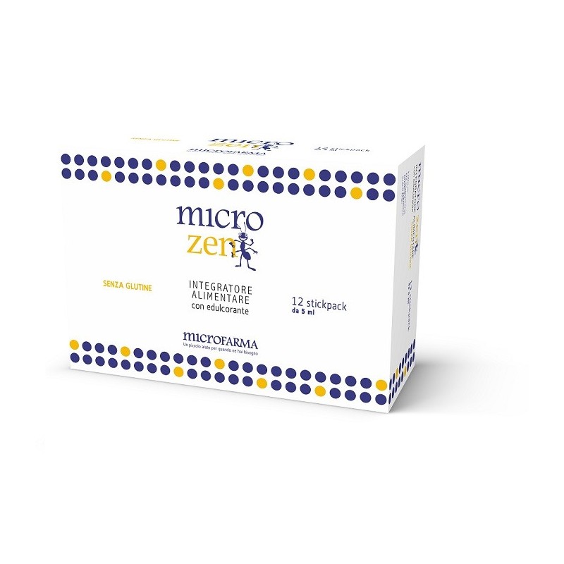 Microfarma Microzen Stick Pack 12 Bustine - Vitamine e sali minerali - 947136091 - Microfarma - € 15,35