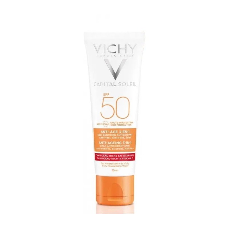 Vichy Ideal Soleil Protezione Solare Crema Viso Anti-Età SPF 50+ 50 Ml - Solari viso - 973352255 - Vichy - € 18,69