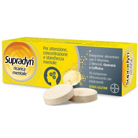 Supradyn Ricarica Mentale 10 Compresse - Integratori per concentrazione e memoria - 976295915 - Supradyn - € 12,07