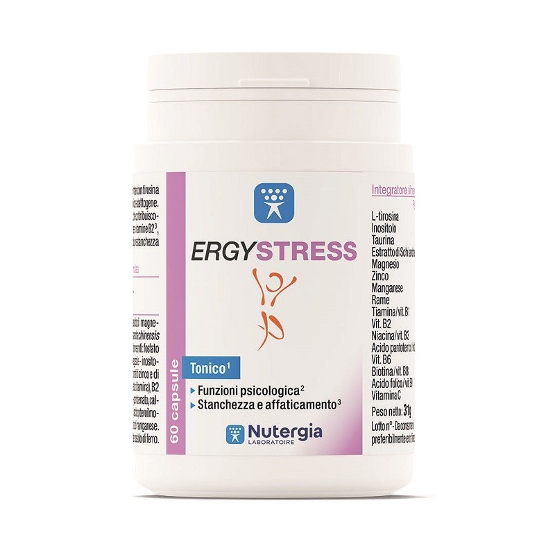 Laboratoire Nutergia Ergystress 60 Capsule - Integratori per concentrazione e memoria - 931029223 - Laboratoire Nutergia - € ...