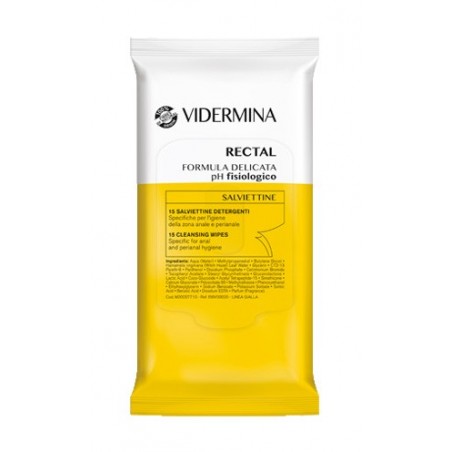 Ist. Ganassini Vidermina Rectal Salviettine 15 Pezzi - Detergenti intimi - 975734157 - Vidermina - € 4,26