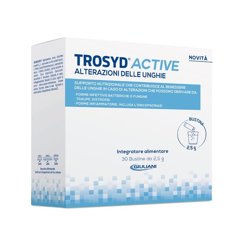 Trosyd Active Integratore Per Alterazioni Delle Unghie 30 Bustine - Integratori per pelle, capelli e unghie - 982003081 - Tro...