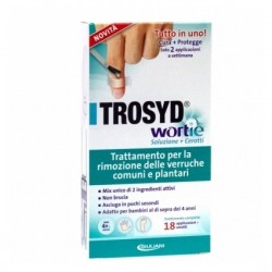 Trosyd Wortie Soluzione + Cerotti Per Eliminare Verruche 18 Applicazioni - Prodotti per la callosità, verruche e vesciche - 9...