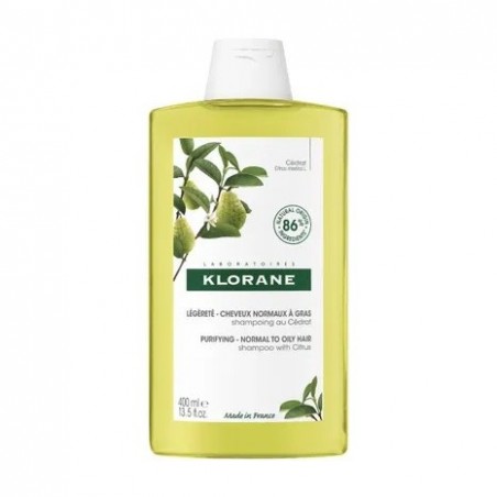 Klorane Shampoo Energizzante Alla Polpa Di Cedro 400 Ml - Shampoo anticaduta e rigeneranti - 983592369 - Klorane - € 10,91
