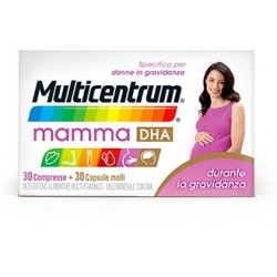 Multicentrum Mamma Dha Integratore Multivitaminico 30 Compresse + 30 Capsule - Integratori per gravidanza e allattamento - 93...