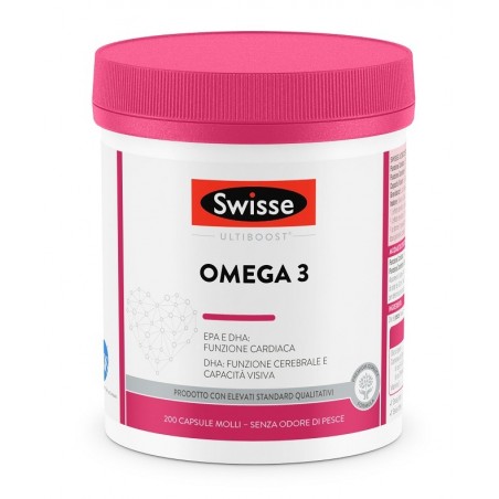 Swisse Omega 3 Integratore Per Funzione Cardiaca 200 Capsule - Integratori di Omega-3 - 975813837 - Swisse - € 29,81
