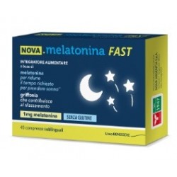 Nova Argentia Ind. Farm Nova Melatonina Fast 45 Compresse 1mg Di Melatonina - Integratori per umore, anti stress e sonno - 93...