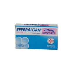 Efferalgan Lattanti 80mg Stati Febbrili 10 Supposte - Farmaci per febbre (antipiretici) - 026608087 - Efferalgan