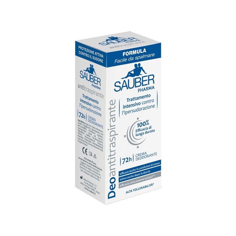 Desa Pharma Sauber Deoantitraspirante 72h Crema 30 Ml - Deodoranti per il corpo - 975816164 - Sauber - € 9,90