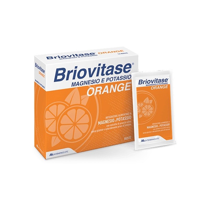 Montefarmaco Briovitase Orange Magnesio e Potassio 14 Bustine - Vitamine e sali minerali - 938814872 - Briovitase - € 4,64