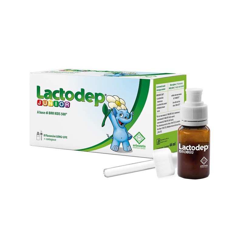 Erbozeta Lactodep Junior 8 Flaconcini X 5,5 Ml - Integratori di fermenti lattici - 934022815 - Erbozeta - € 12,38