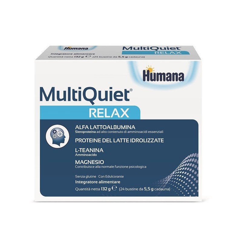 Humana Italia Humana Multiquiet Relax 24 Bustine - Integratori per umore, anti stress e sonno - 944941917 - Humana - € 24,84