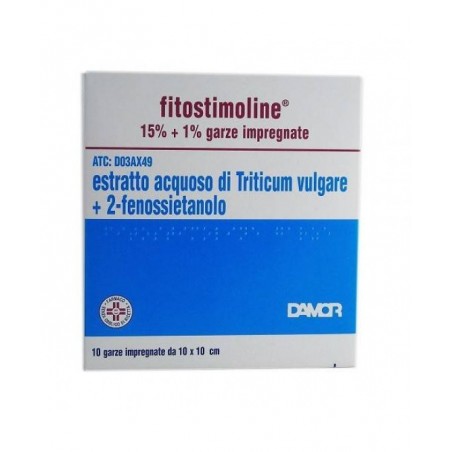 Fitostimoline 15% + 1% Garze Impregnate Per Ulcere 10 Pezzi - Farmaci dermatologici - 009115039 - Fitostimoline - € 14,54