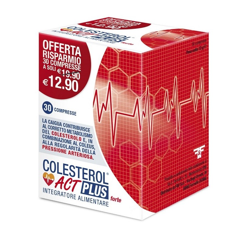 Colesterol Act Plus Forte 30 Compresse - Integratori per il cuore e colesterolo - 982754285 - Linea Act - € 8,66
