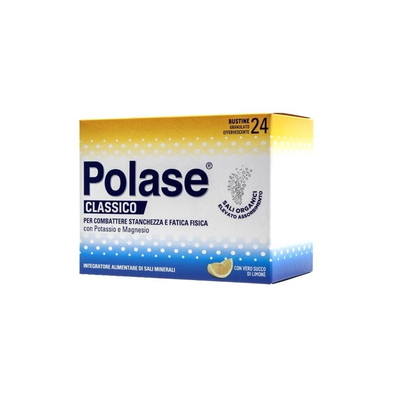 Polase Classico Magnesio e Potassio Limone 24 Bustine - Vitamine e sali minerali - 981364843 - Polase - € 12,95