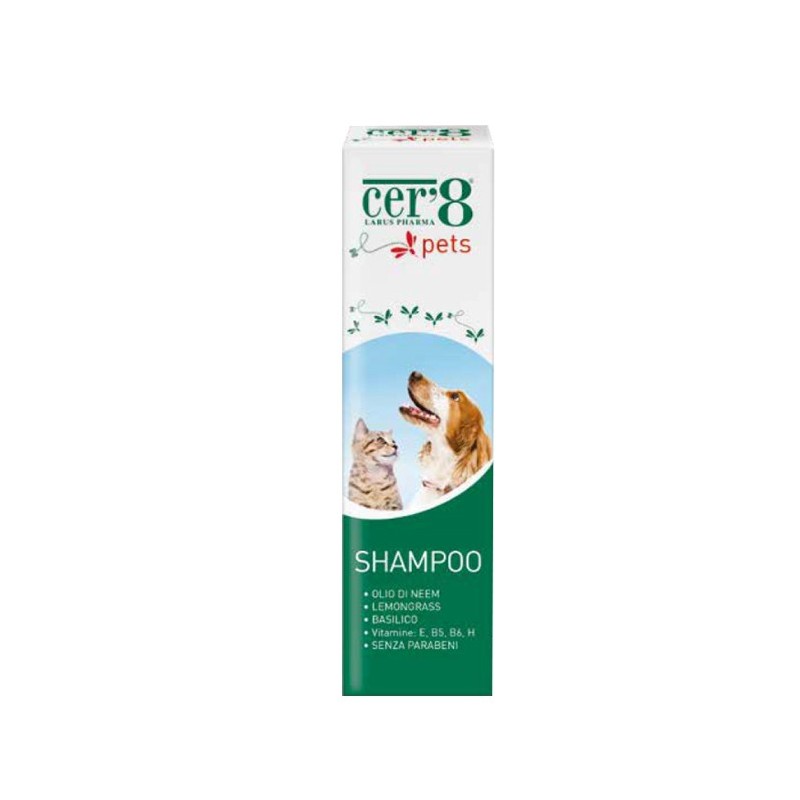 Larus Pharma Cer'8 Pets Shampoo 200 Ml - Rimedi vari - 942686054 - Larus Pharma - € 5,94