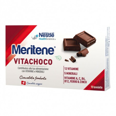Nestlè Meritene Vitachoco Cioccolata Fondente Multivitaminica 75 G - Vitamine e sali minerali - 971391697 - Meritene - € 9,47