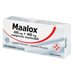 Maalox 400 + 400 Mg Bruciore E Iperacidità 40 Compresse Masticabili - Farmaci per bruciore e acidità di stomaco - 020702054 -...