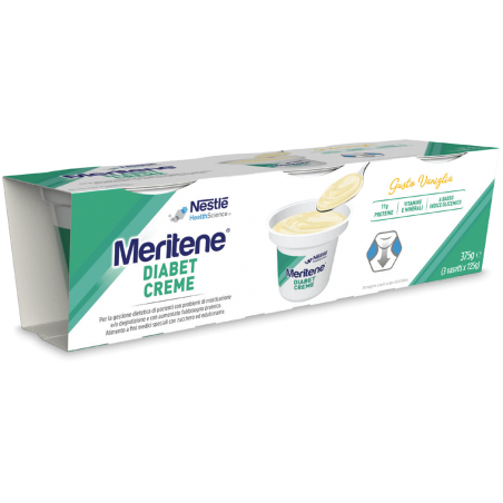 Nestlè Meritene Diabet Creme Vaniglia 3 x 125 G - Vitamine e sali minerali - 980912671 - Meritene - € 21,92