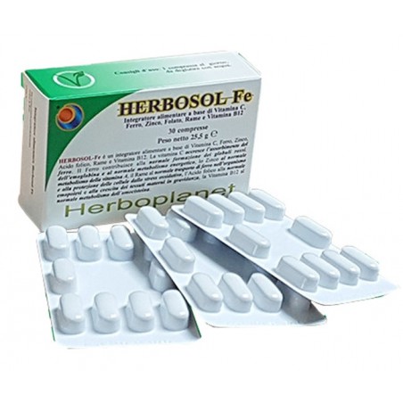 Herboplanet Herbosol Fe 30 Compresse - Vitamine e sali minerali - 980818658 - Herboplanet - € 12,99