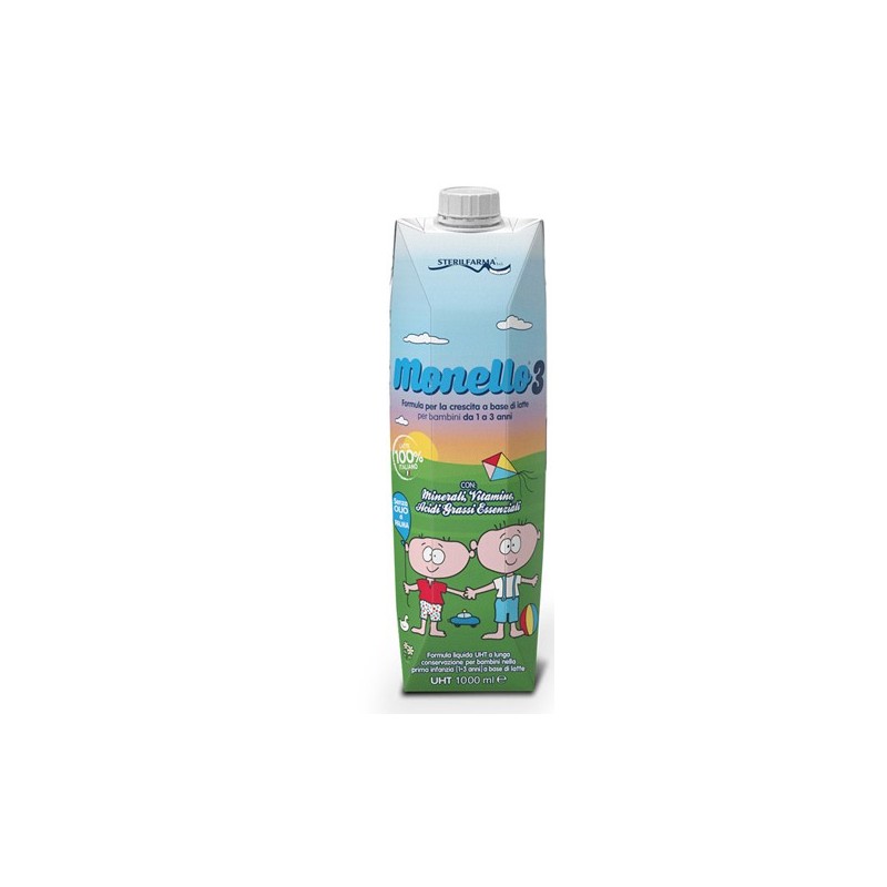 Sterilfarma Monello 3 Formula Per La Crescita A Base Di Latte Per Bambini Da 1 A 3 Anni Liquido 1 Litro - Latte in polvere e ...
