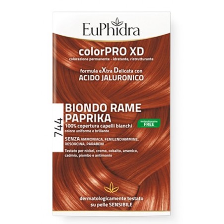 Zeta Farmaceutici Euphidra Colorpro Gel Colorante Capelli Xd 744 Paprika 50 Ml In Flacone + Attivante + Balsamo + Guanti - Ti...