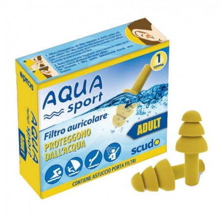 Pasquali Scudo Aquasport Filtro Auricolare Per Adulto Earplug 2 Pezzi - Prodotti per la cura e igiene delle orecchie - 938852...