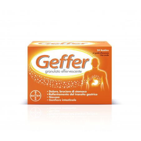 Geffer Granulato Effervescente Gusto Arancia 24 Bustine - Farmaci per bruciore e acidità di stomaco - 023358068 - Geffer - € ...