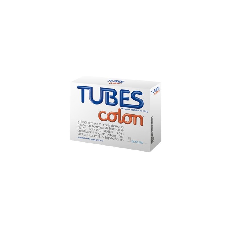 Biocure Tubes Colon 24 Capsule - Integratori per regolarità intestinale e stitichezza - 907043525 - Biocure - € 17,75
