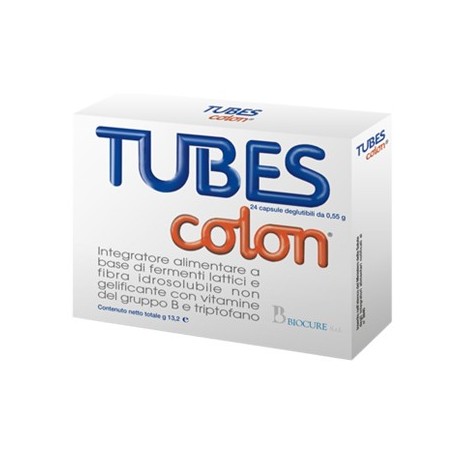 Biocure Tubes Colon 24 Capsule - Integratori per regolarità intestinale e stitichezza - 907043525 - Biocure - € 17,75