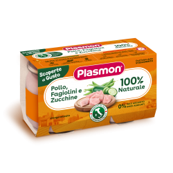 Plasmon Omogeneizzati Pollo Fagiolini Zucchine 2 Pezzi Da 120 G - Omogeneizzati e liofilizzati - 984323838 - Plasmon - € 3,52